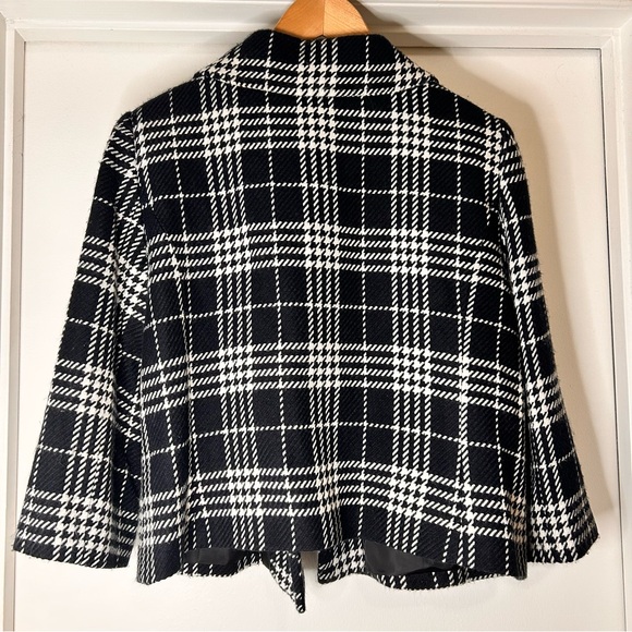 Calvin Klein Black and White Checkered Blazer - Size 14 - Picture 5 of 7
